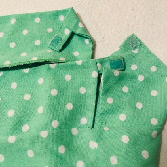 Pottery Barn Basket Liner Mint Green with White Polka Dots Polyester Teen Dorm - Picture 6 of 11